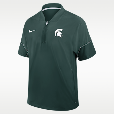 Michigan State Sideline Coach Men's Nike College 1/2-Zip Short